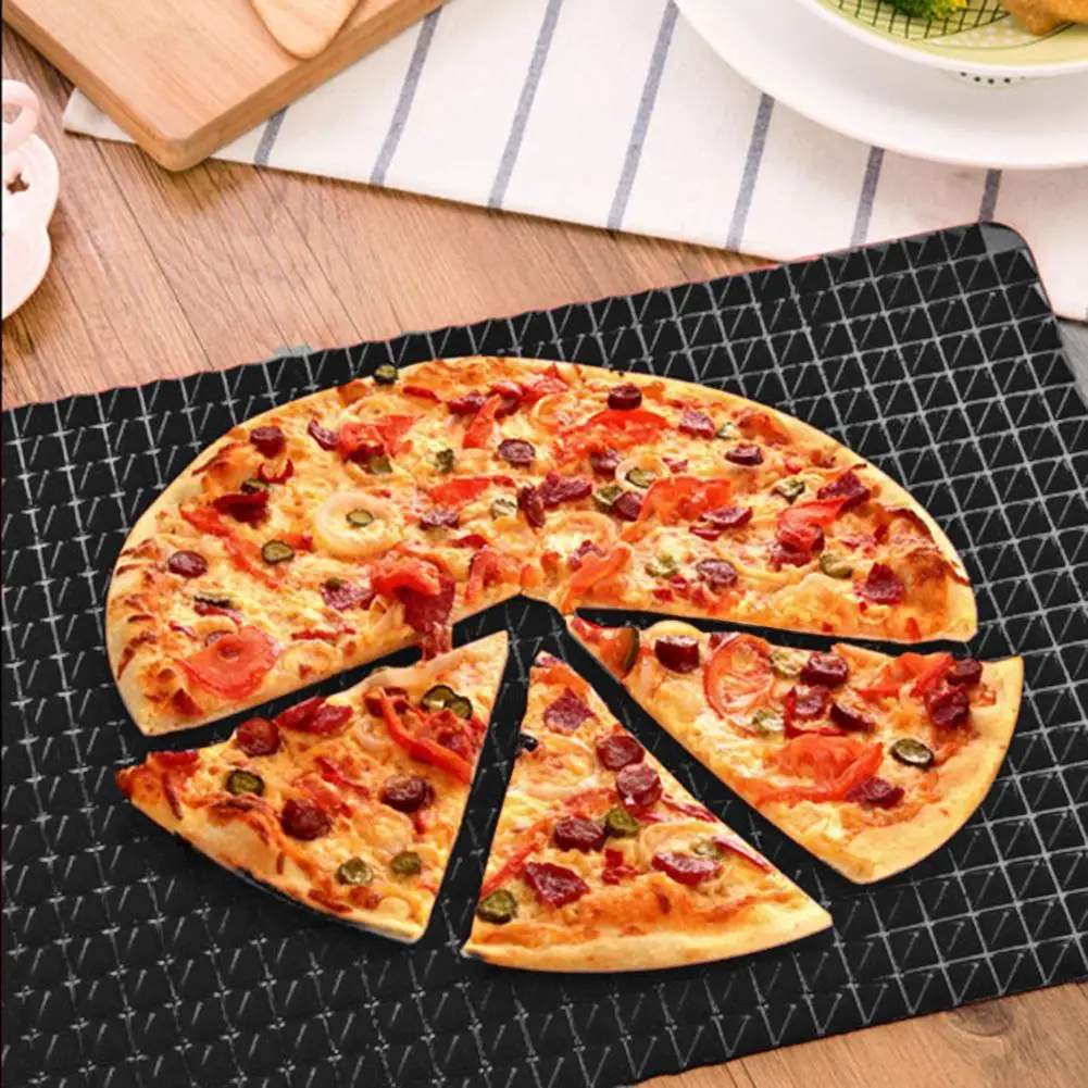 16x11 Zoll Multifunktionale BBQ-Pizza-Matte Antihaft-Silikon-Pyramiden-Backmatte Fettreduzierend für Ofen Grillen Kochen Backen Image