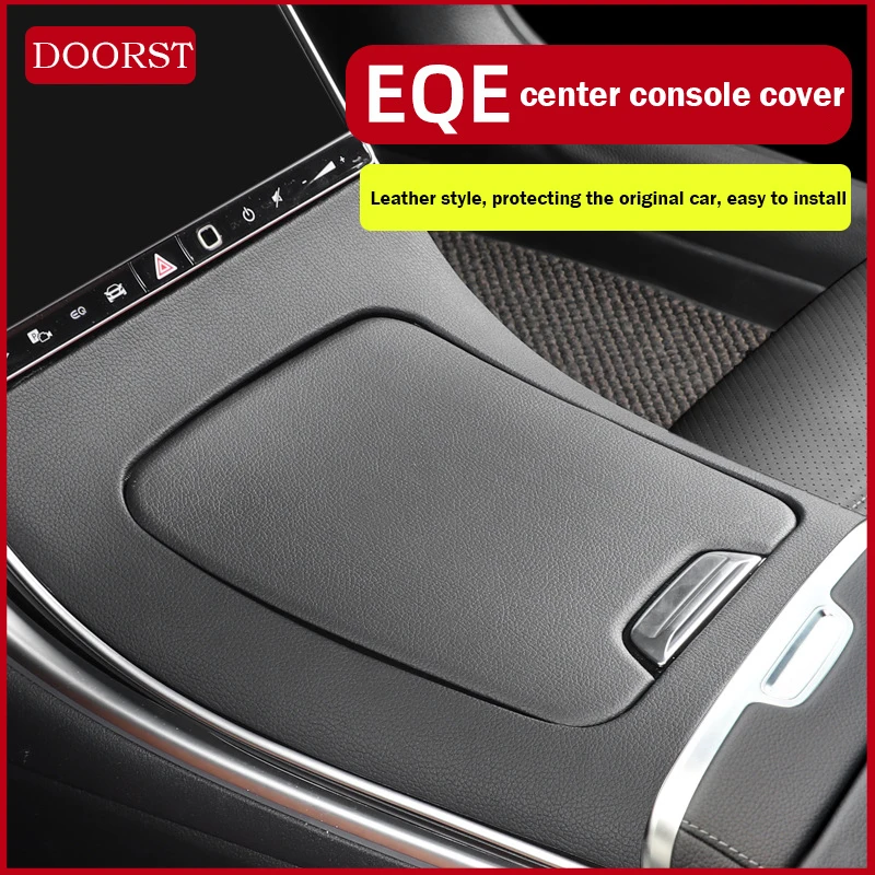 Auto Mittelkonsole Leder Wildleder Stil Panel Abdeckung Trim Panel Rahmen Innen Modifikation Für Mercedes Benz EQE SUV Klasse EQE350 Image
