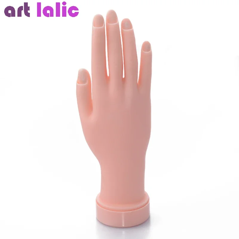 Flexibles weiches Nagel-Übungshandmodell, biegbare gefälschte Hand für Maniküre, die Nagelstudio-Werkzeuge trainieren Image
