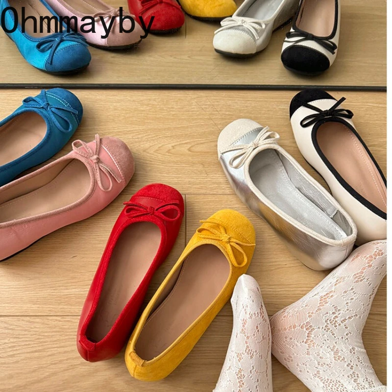 2026 frühjahr Neue Frauen Ballett Interne Höhe Schuhe Concise Flache Slip Auf Schuhe Elegante Kleid Damen Mary Jane Schuhe