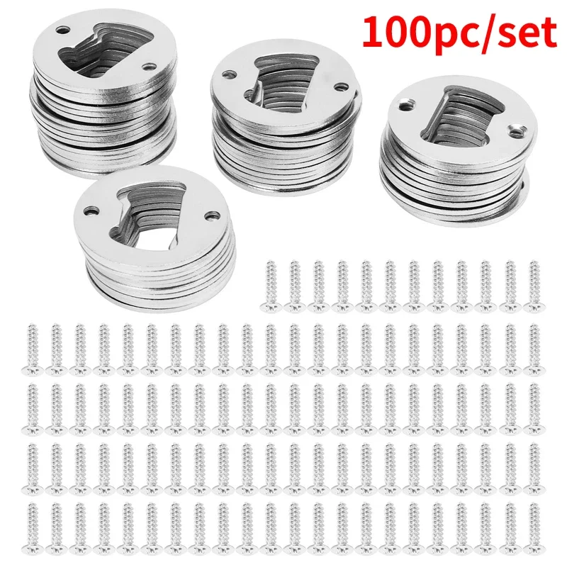 25/100 Pc Runde Metall Starke Poliert Flasche Opener Einsatz Teile BBeer Opener Bar Trinken Zubehör Runde DIY flasche Opener Image