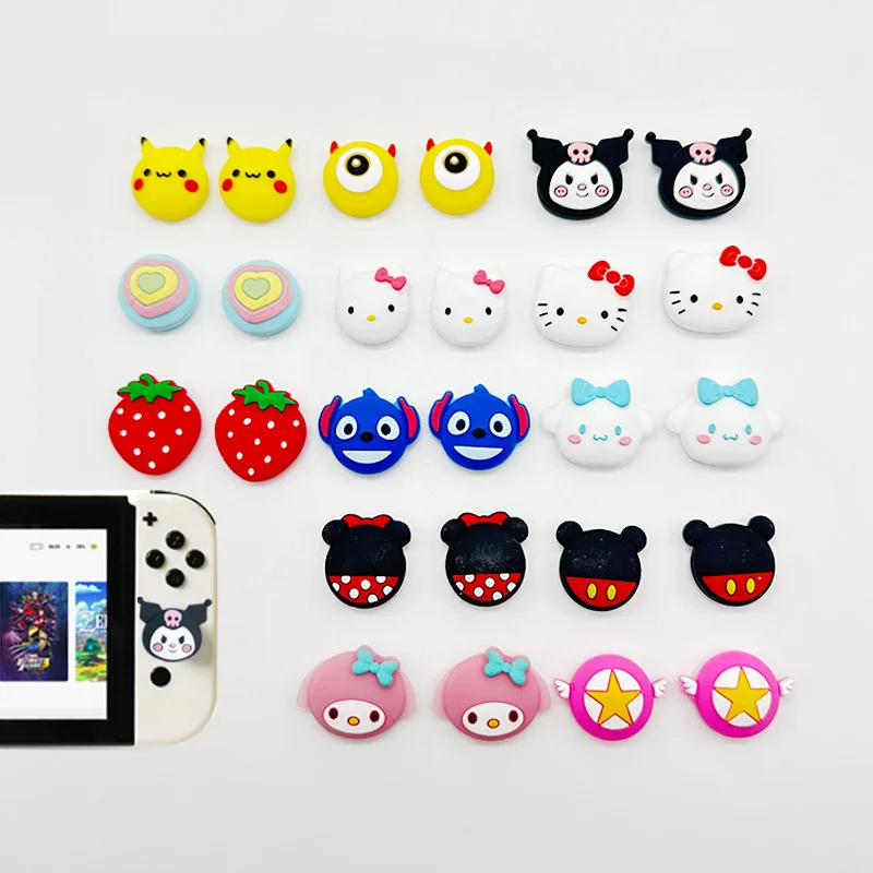Sanrio Hello Kitty Thumb-Stick-Griffkappe Joystick-Abdeckung für Sony PS5 PS4 PS3 Xbox One/360 Slim Series X/S Switch NS Oled Image