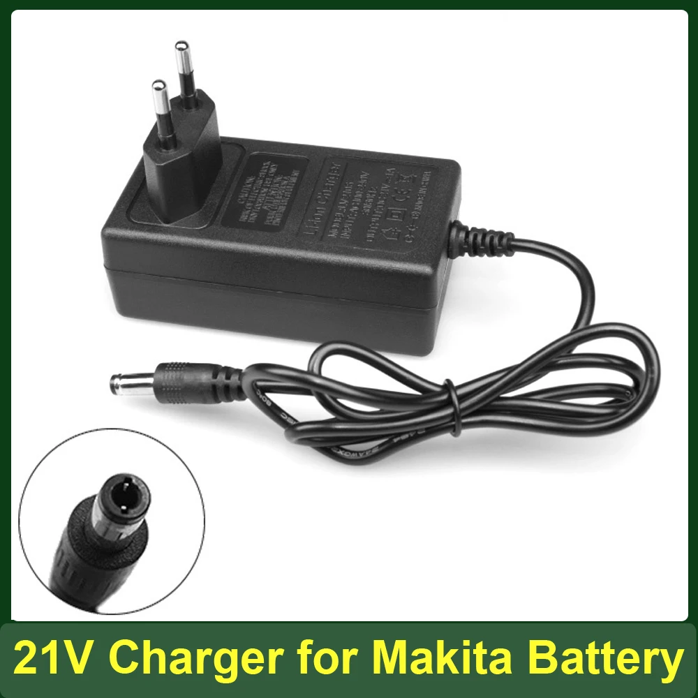 21V 2A Lithium-Batterie-Ladegerät für 18V Makita elektrische Bohrmaschine Poliermaschine Rasenmäher intelligenter Batterieadapter EU/US-Stecker Image