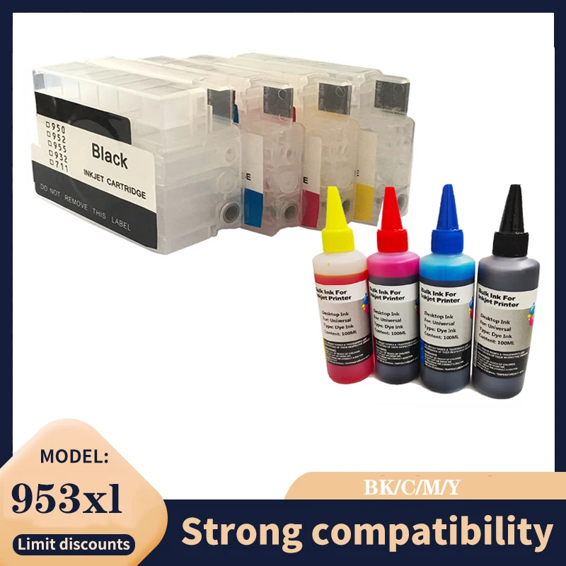 953XL Tintenpatronen Ersatz für HP 953XL 953 XL, nachfüllbar mit Chip, HP Officejet Pro 7720 7730 7740 8710 8715 8718 8720 Image