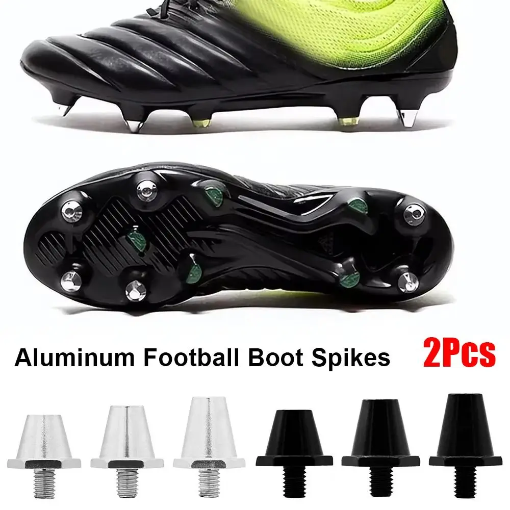 2 Stück langlebige 11/13 mm Fußballschuh-Spikes mit M5-Gewinde, rutschfeste Fußballschuh-Stollen, Aluminium-Fußballschuh-Stollen für den Innen- und Außenbereich