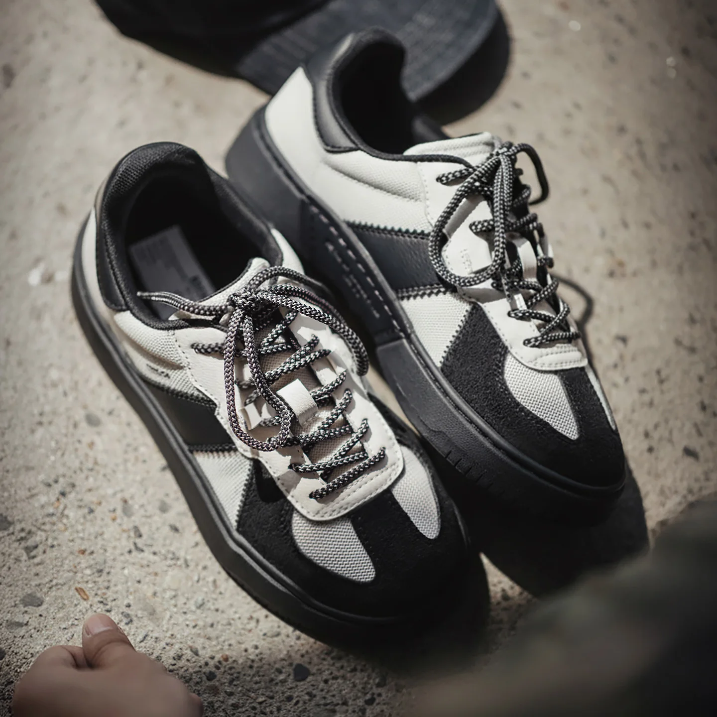 Maden Vintage Dicksohliger Deutscher Armee-Trainer-Schuh, höhenvergrößernde Herren-Freizeitschuhe zum Schnüren, Pendler-Skateboard-Schuhe