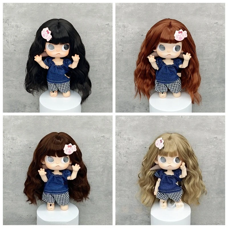 1 Stück Perücke für Blythe Doll Upset Duck mit Pony Kopfumfang 24,5–26 cm DIY Dress Up Toy