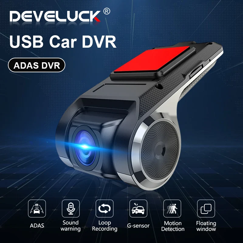 Develuck ADAS USB DVR Kamera Für Auto DVD Android Player Dash Cam Full HD Navigation Kopf Einheit Auto Audio Voice alarm G-Shock