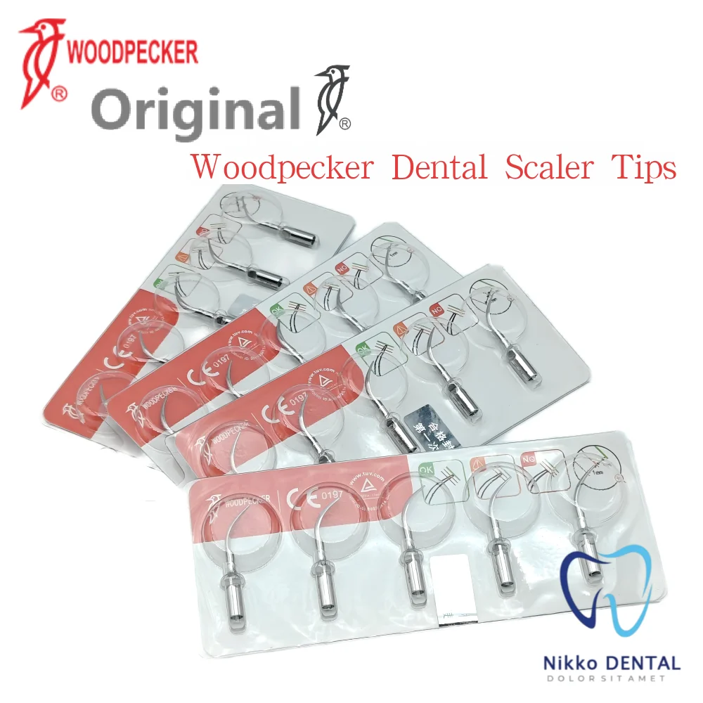 Woodpecker Scaler-Spitzen G1, G2, G3, G4, G5 & P1, P3 - Kompatibel mit EMS UDS, Ultraschall-Zahnspitzen zur Plaqueentfernung Image
