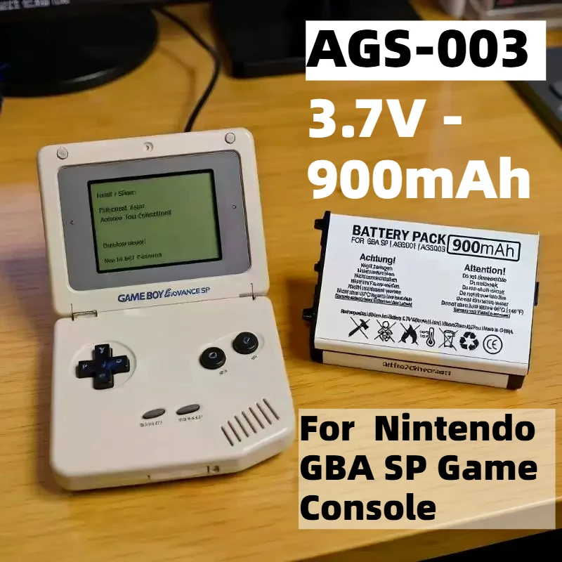 AGS-003 Akku für Nintendo GBA SP Handheld-Spielkonsole Eingebauter Li-Ionen-Akku Ersatz-Zellenbatterie Spielzubehör Image