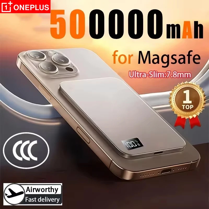 OnePlus 50000mAh tragbare magnetische kabellose Powerbank PD22.5w Schnellladung externer Akku für Magsafe für Huawei Samsung Neu Image