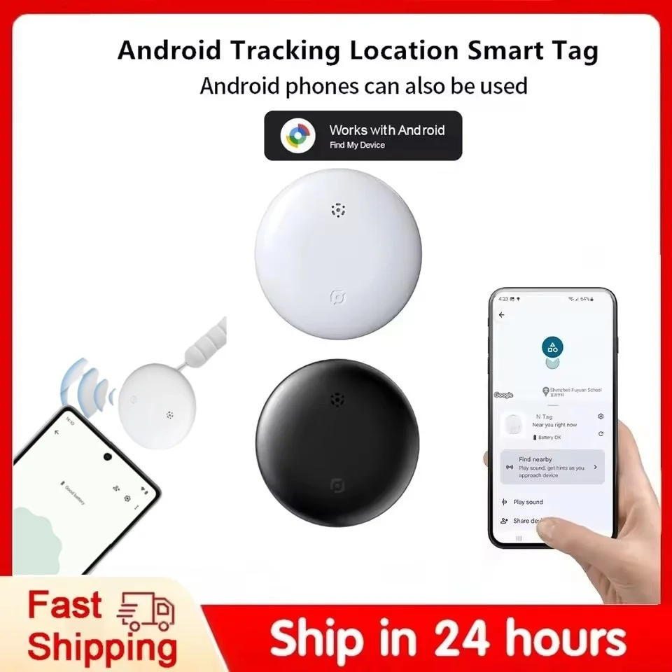 Bluetooth-GPS-Tracker für Android Google Find My Device Global Positioning Locator Airtag Smart Tag Finder für Auto-Kinder-Haustiertasche Image