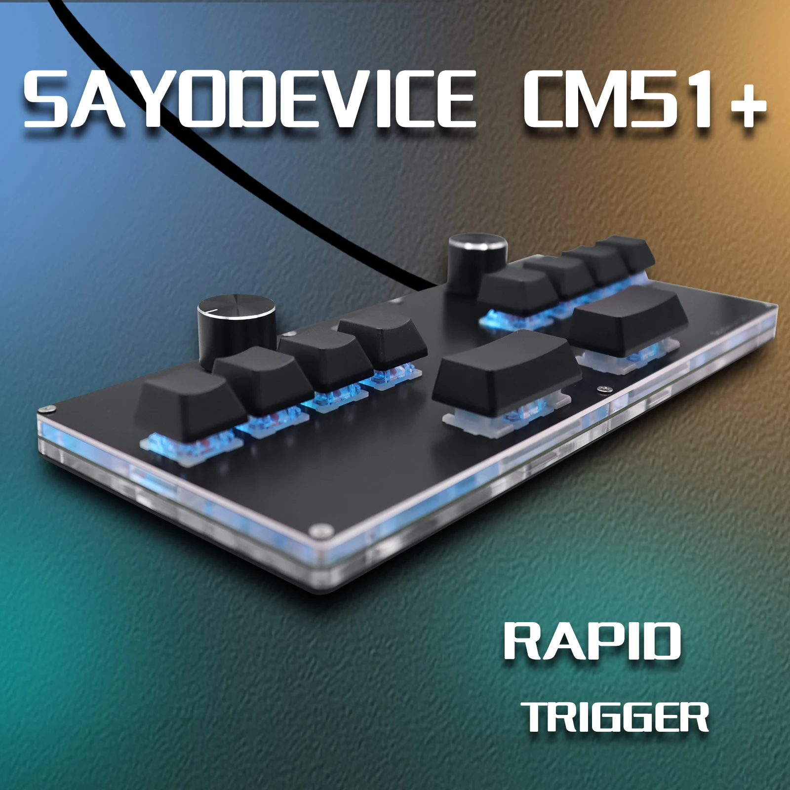 CM51 SayoDevice OSU DJ MAX OUTEMU/Gateron Switches Rapid Trigger Magnetic Switches Tastatur mit Knopf Bildschirm Kopieren Paste Shotcut Image