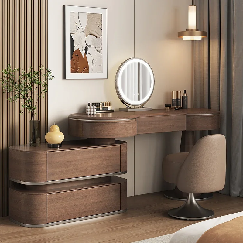 Luxuriöser, moderner, bequemer Schminktisch für Schlafzimmer mit Spiegel, Schlafzimmer-Frisuren, Make-up-Schminktisch, Schlafzimmerfrisur