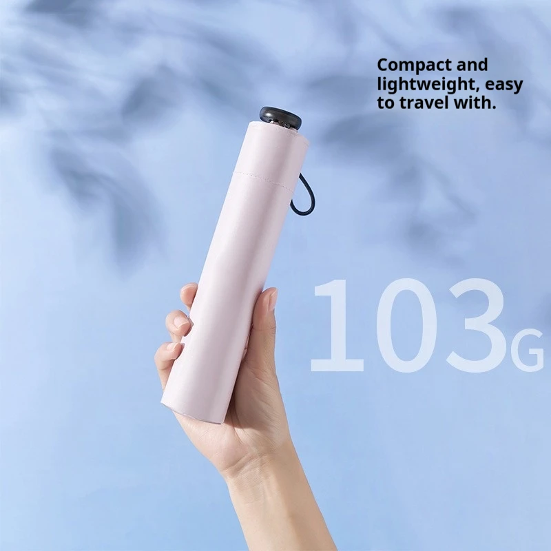 Leichter, kompakter und tragbarer Sonnenschirm aus Kohlefaser mit Sonnenschutz und UV-Schutz, Stiftfeder-Regenschirm Image