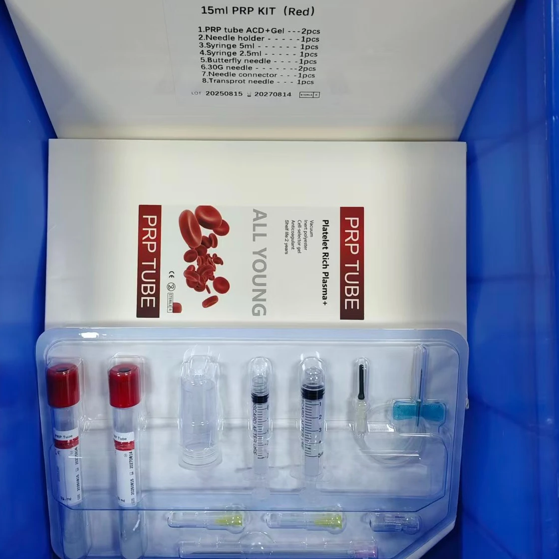 PRP-Röhrchen-Set mit ACD+ Gel 15ml Reagenzglas-Set für medizinische und laboratorische Anwendungen Image