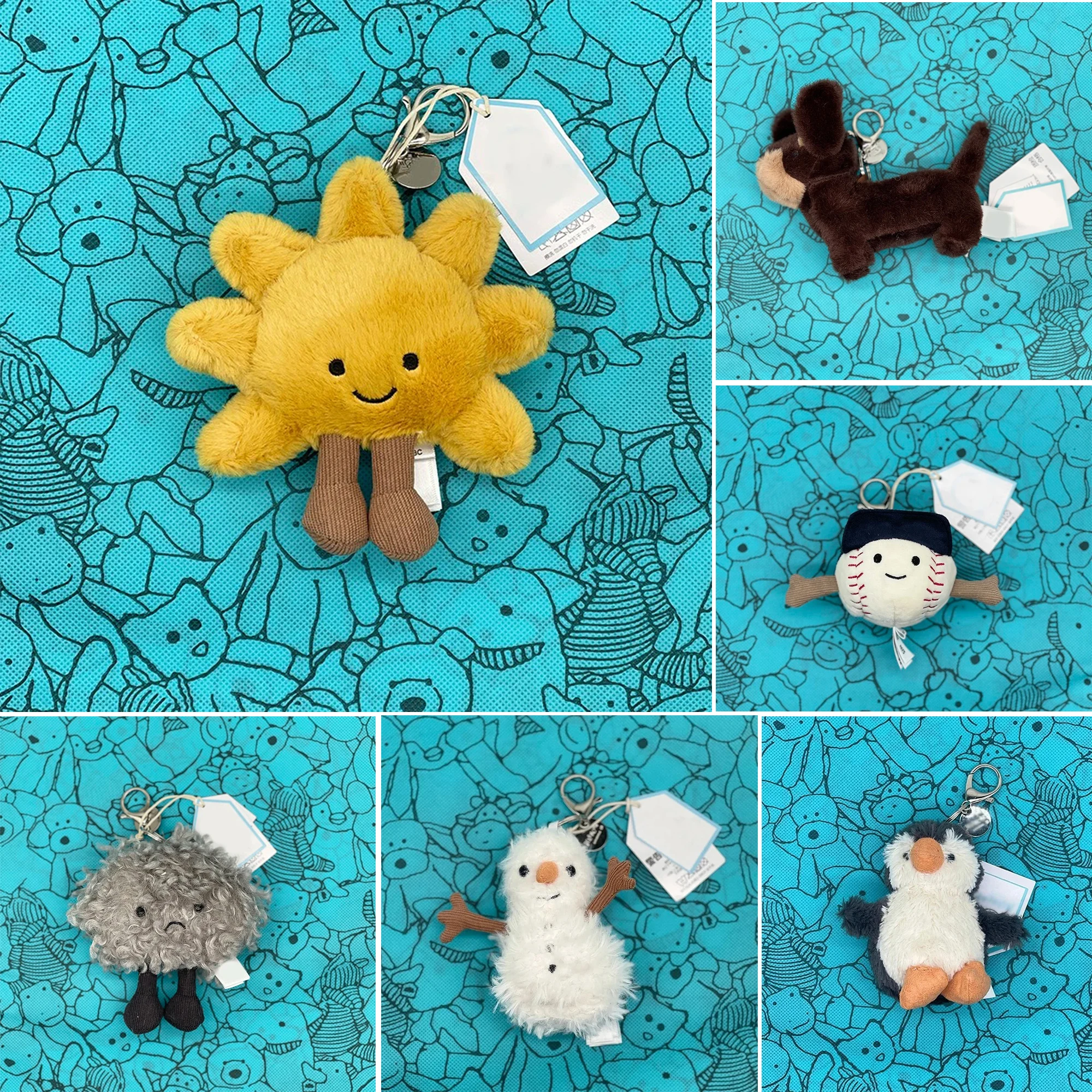 2026 Neuer JC Marshmallow Plüsch-Anhänger, Kleiner Kirsch-Charm, Kleine Schildkröten-Plüschfigur, Croissant, Kleiner Pinguin JC Taschenanhänger Image