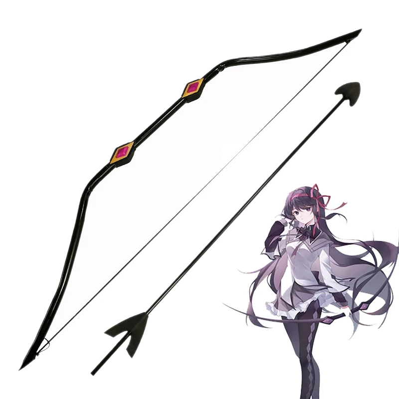 Spiel Akemi Homura Pfeil Und Bogen Cosplay Armweapons Schild Perücke Puella Magi Madoka Magica Anime Halloween Party Kostüme Requisiten Image