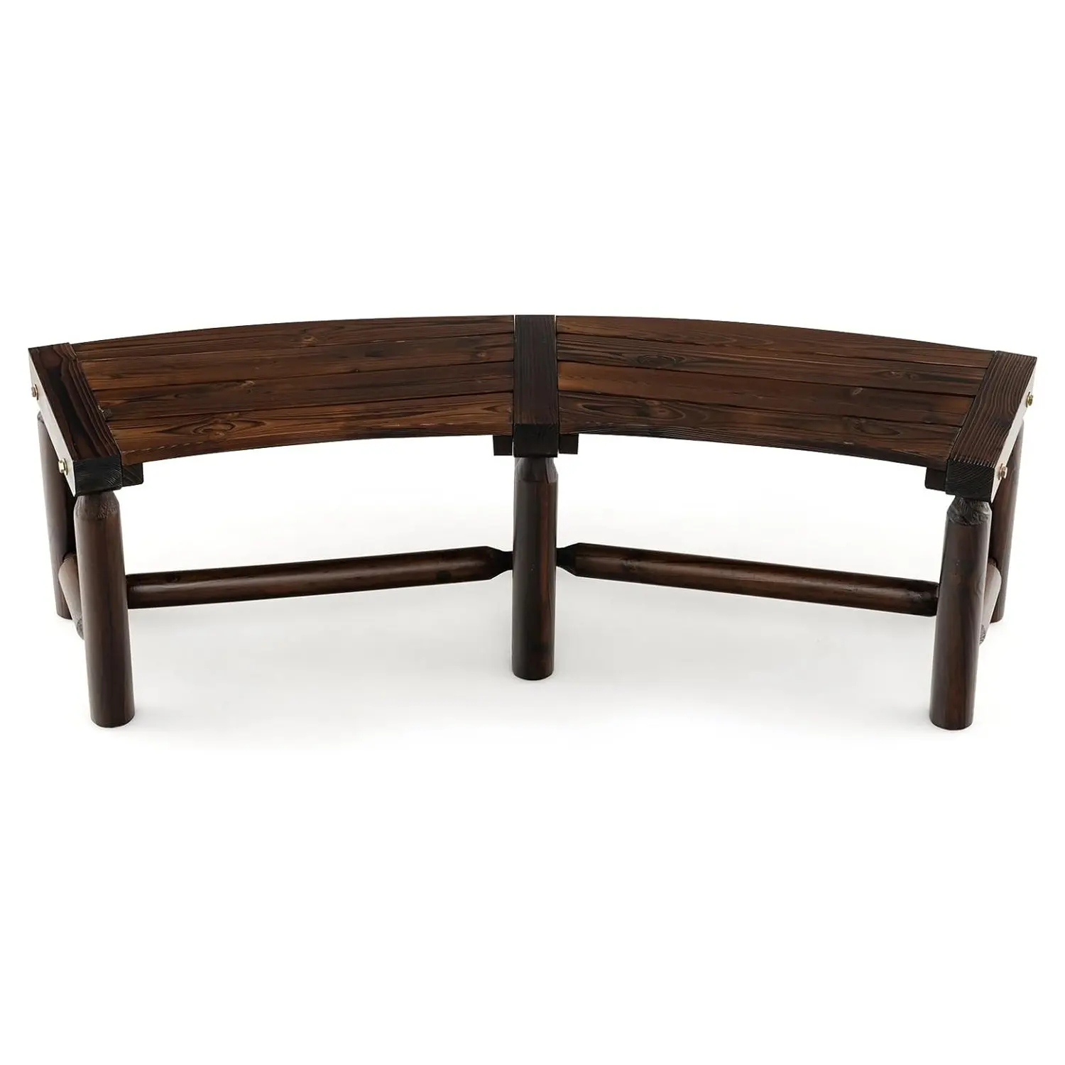 Gartenbank ohne Rückenlehne, wetterfeste Bank, Holzbank, Holz-Terrassenbank, Parkbank für Garten, Balkon, Terrasse