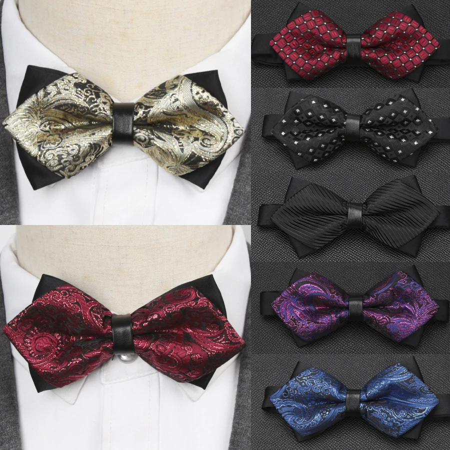 Männer Bowtie Neueste Schmetterling Knoten Herren Zubehör Luxuriöse Fliege Schwarz Krawatte Formale Kommerziellen Anzug Hochzeit Zeremonie Krawatten Image