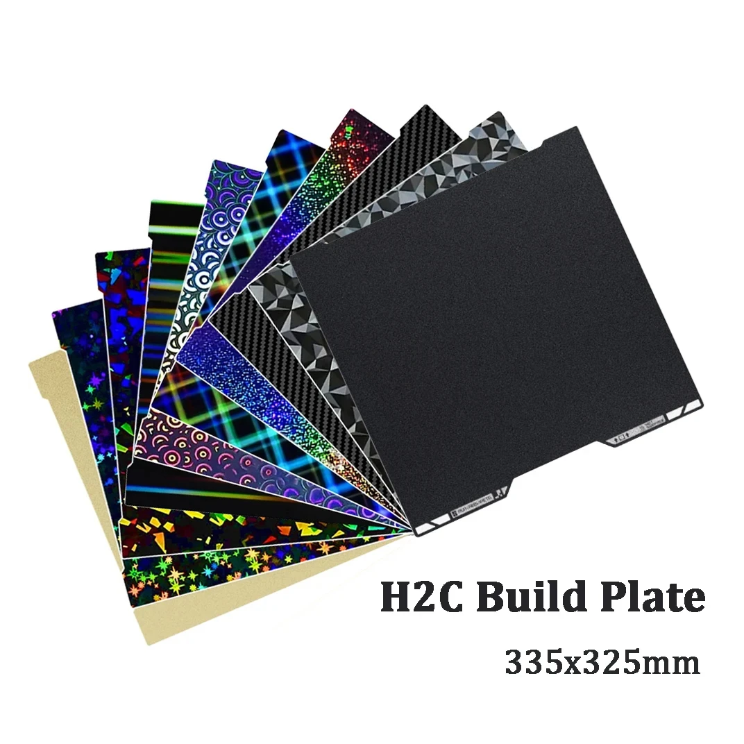 335 x 325 mm H2C-Bauplatte für Bambu Lab h2c. Beständig gegen hohe Temperaturen. Einfache Installation. Langlebiger, verschleißfester PEI-PET-PEO Image