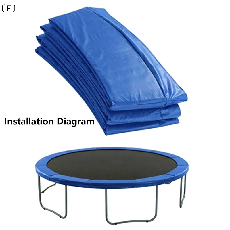 〔E〕8Ft Trampolin-Schutzmatte Universelle Ersatzkantenabdeckung Reißfeste Wasserdichte Federschutzabdeckung〔Winter5〕 Image