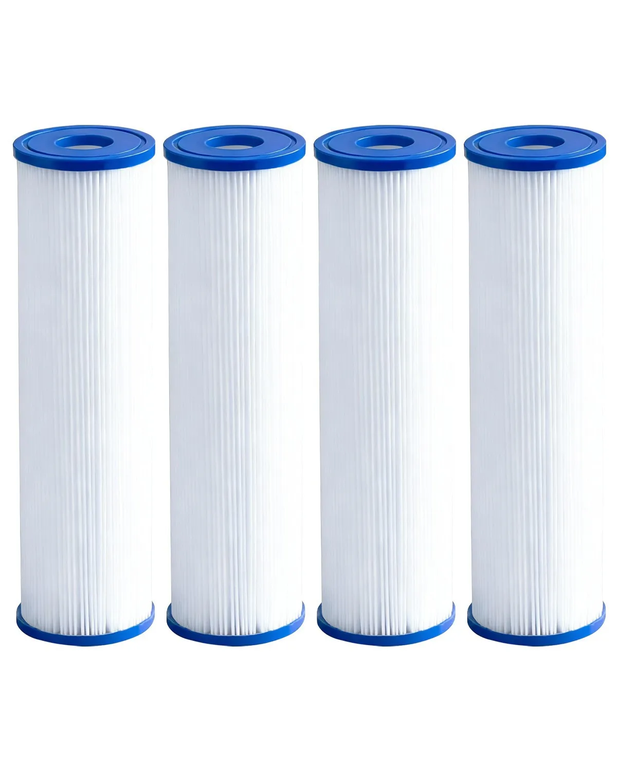 DAYEAR Eisbadfilter 10" x 2,5" (4er-Pack) Kaltwasserfilter 20 Mikron gefalteter Sedimentfilter Ersatz für Eisbadewanne Image