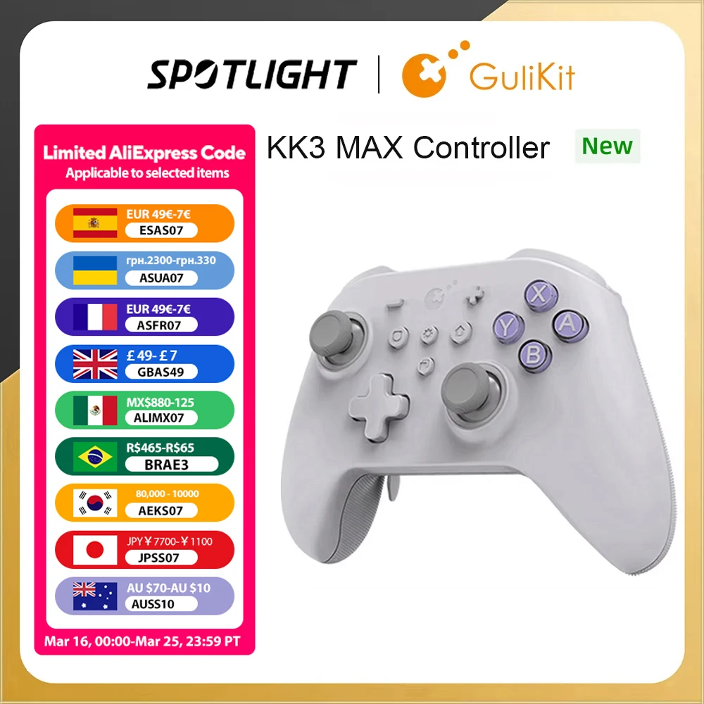 Gulikit kk3 max controller ns39 kingkong 3 gamepad mit hall effekt joysticks & auslöser für windows nintendo switch android ios Image