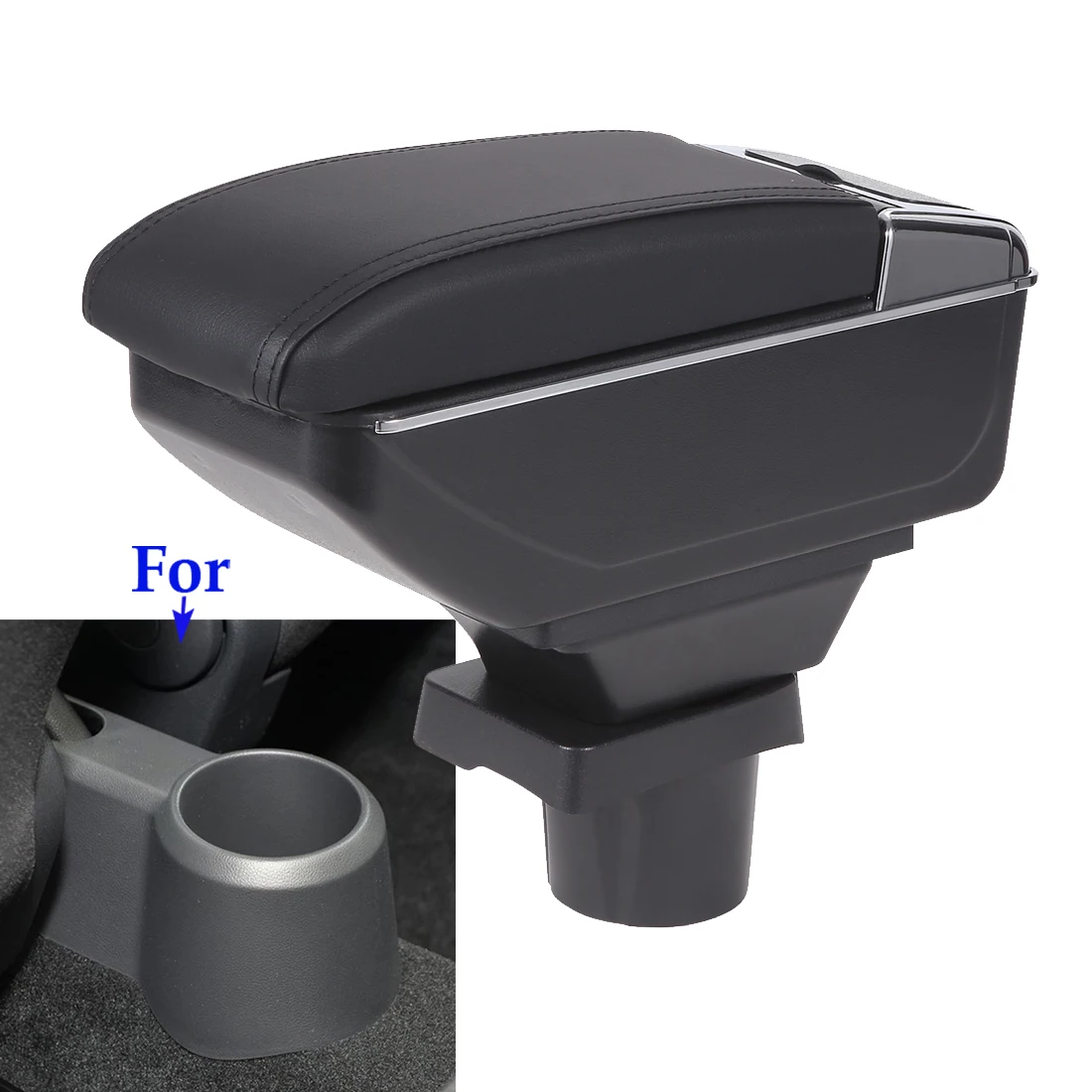 Für Volkswagen UP Armlehne Box Für Skoda Citigo VW UP Sitz Mii Auto Armlehne Auto Lagerung Box Arm Verstrebung erhöhen Innen Details Image