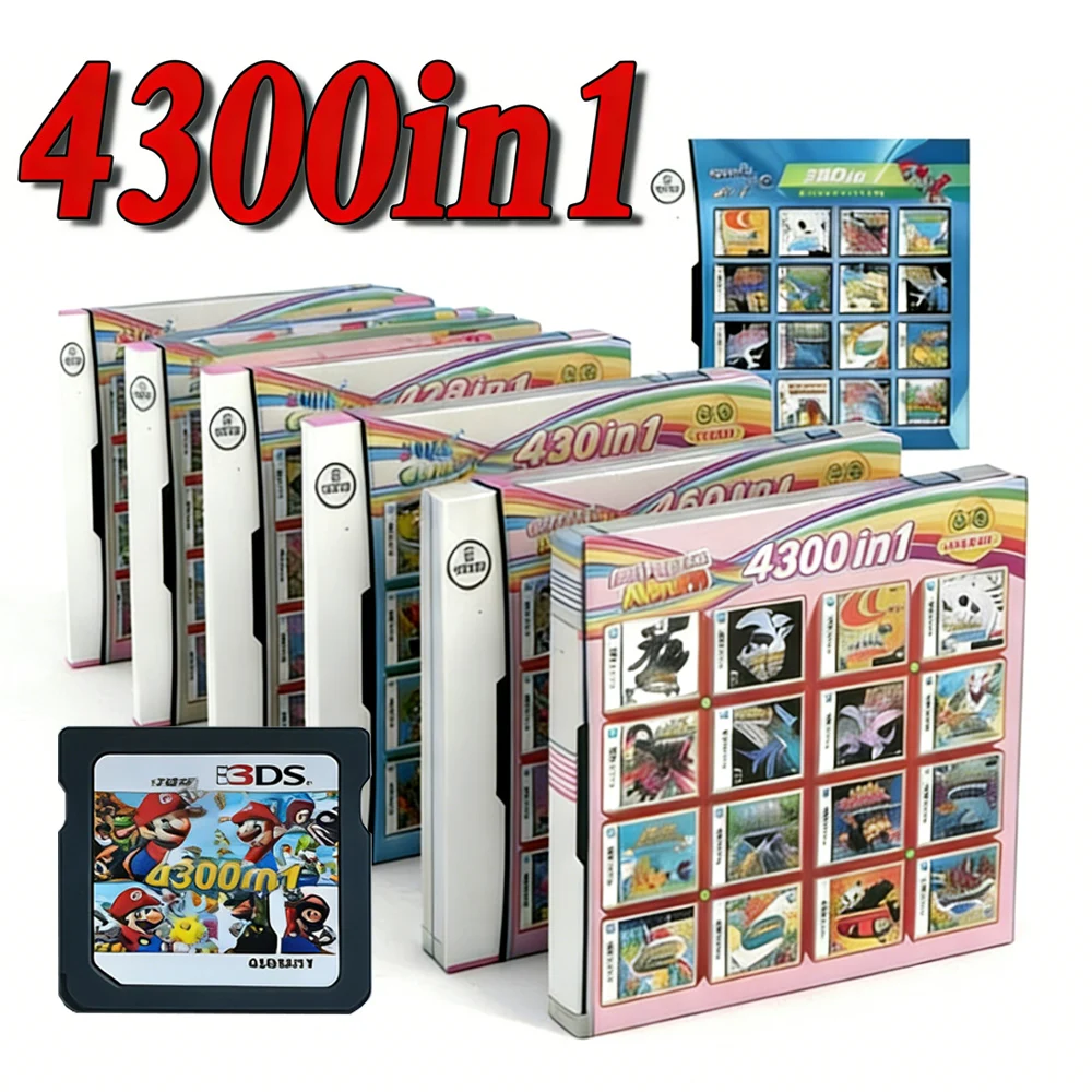 Neue 4300-in-1 Kompilation DS NDS 3DS 3DS NDSL Spielkassette Videospiel-Handheld-Player (R4-Karte)