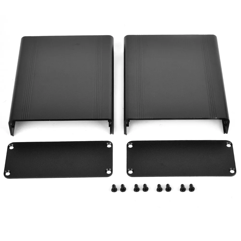 Projektbox aus Aluminiumlegierung, sandstrahlend oxidiertes schwarzes Gehäuse, elektronisches Gehäusegehäuse Image