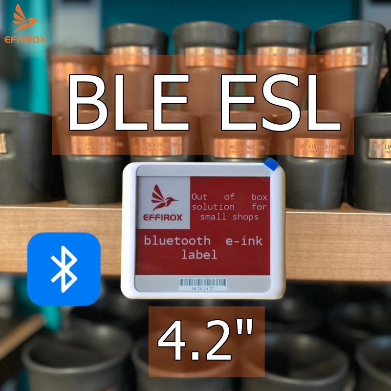 Mobil-App-gesteuertes E-Paper/E-Ink-Display 4,2 Zoll, Bluetooth-E-Ink-Regaletikette BLE ESL-Tags Image