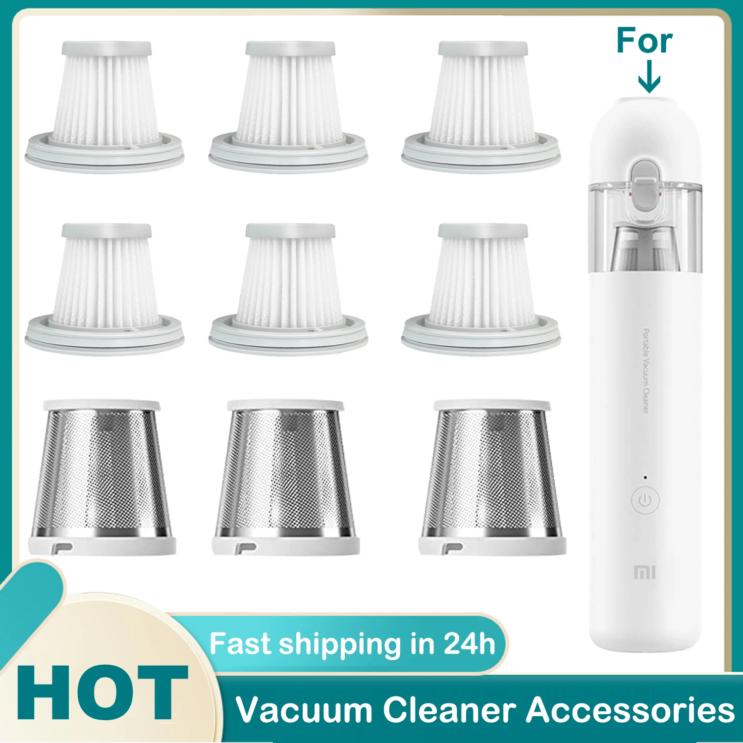 Hepa-Filter Für Xiaomi Mijia Handliche Staubsauger SSXCQ01XY Ersatzteil Hause Auto Mini Drahtlose Ersatz Zubehör H13 Image