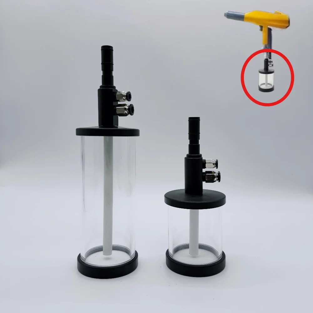 Pulver-Testbehälter-Einheit Pulverbehälter-Trichter für Pulverbeschichtungspistolen-Tests und Kleinserien Image