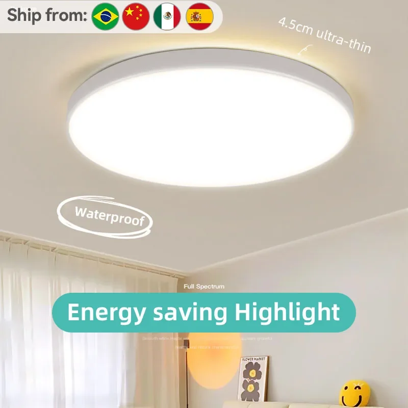 LED-Deckenleuchte, Kronleuchter, 3-farbig veränderbare Panel-Lampe, Wohnzimmer-Deckenleuchte, Innenbeleuchtung für Schlafzimmer, Küche, Leuchte