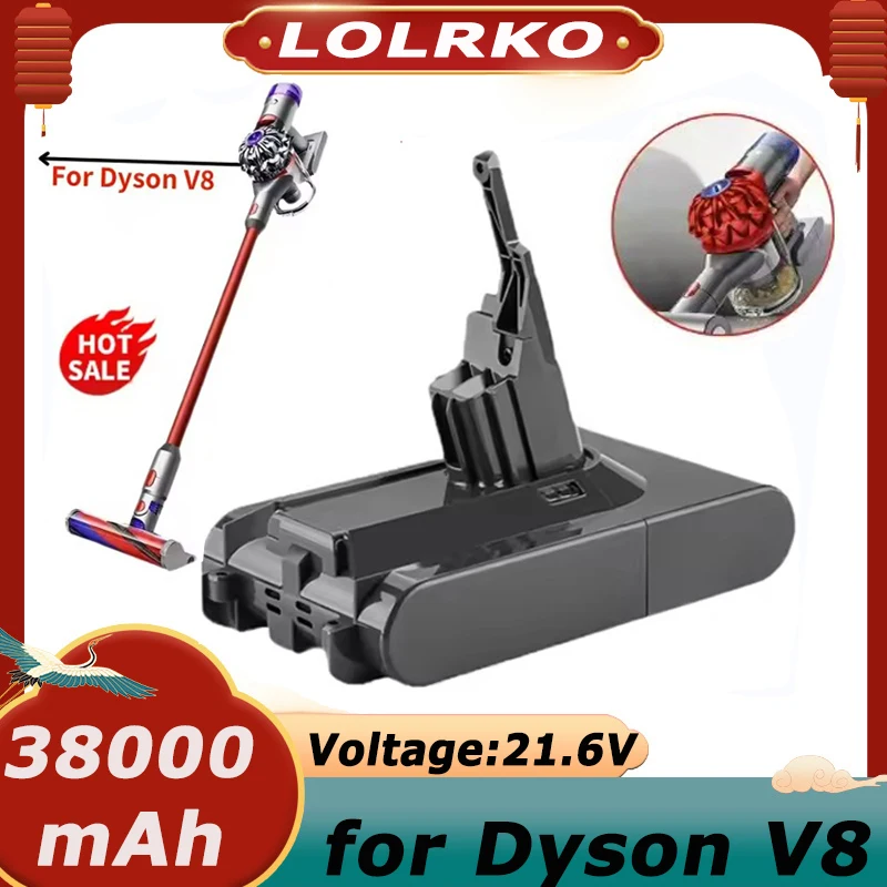 2025 für Dyson V8 21,6 V 38000 mAh Ersatzakku Dyson Absolute Cord-Free Vacuum Handstaubsauger V8 Fluffy Battery Image