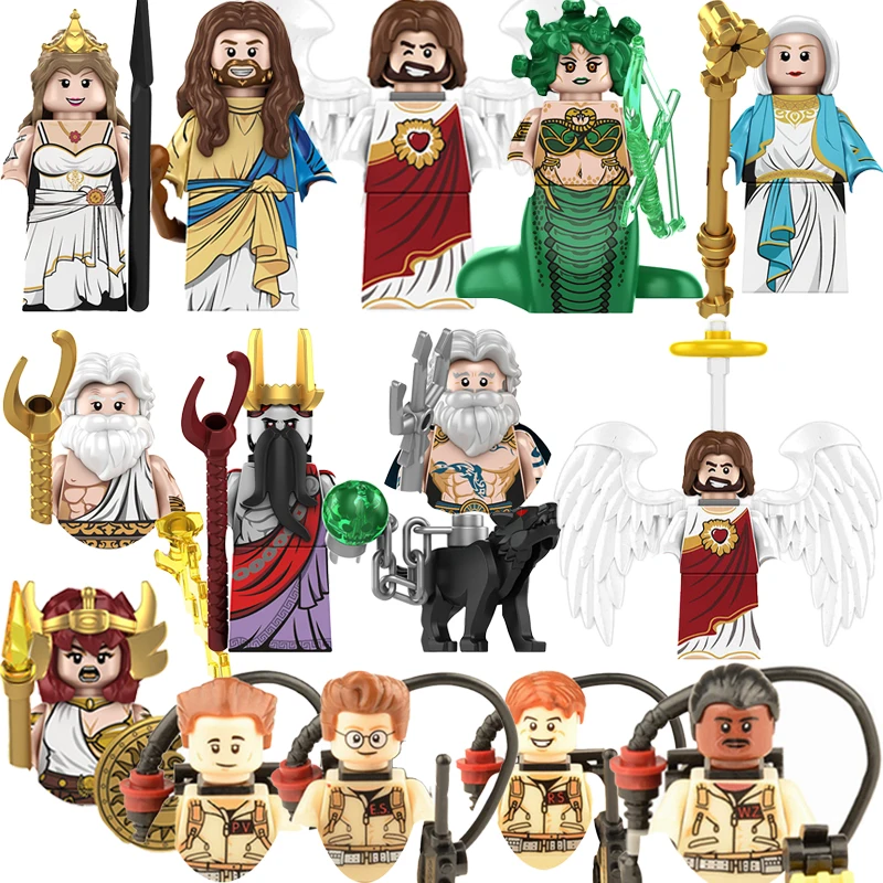 Geister Ziegel Für Spielzeug Götter Jesus Mary Zues Geschenke Mini Action-figuren Kinder Bausteine Für Kinder Image