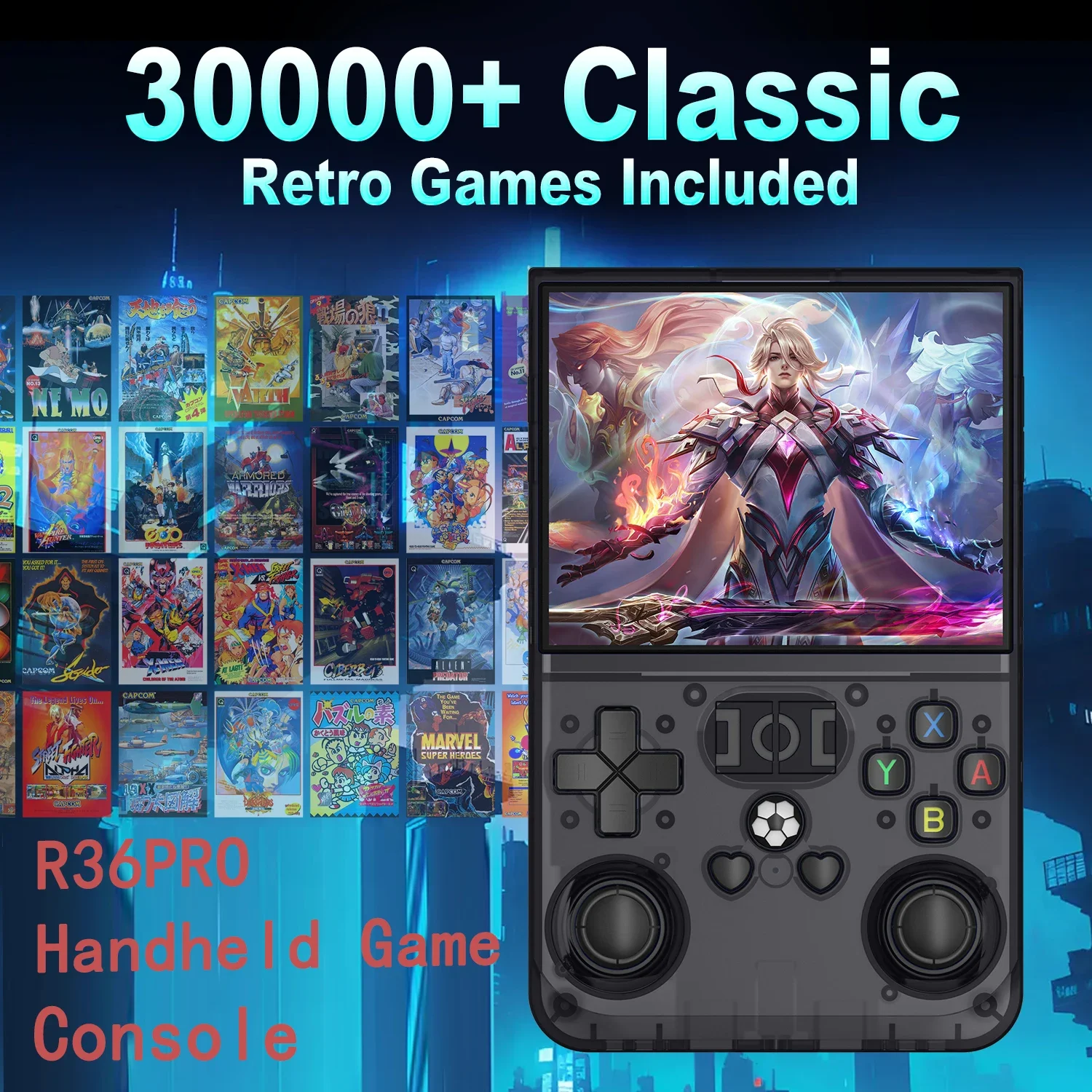 Open Source R36PRO 30000+Games Retro-Handheld-Videospielkonsole 3,5-Zoll-IPS-Bildschirm RK3326-Chip Tragbarer Taschenvideoplayer Image