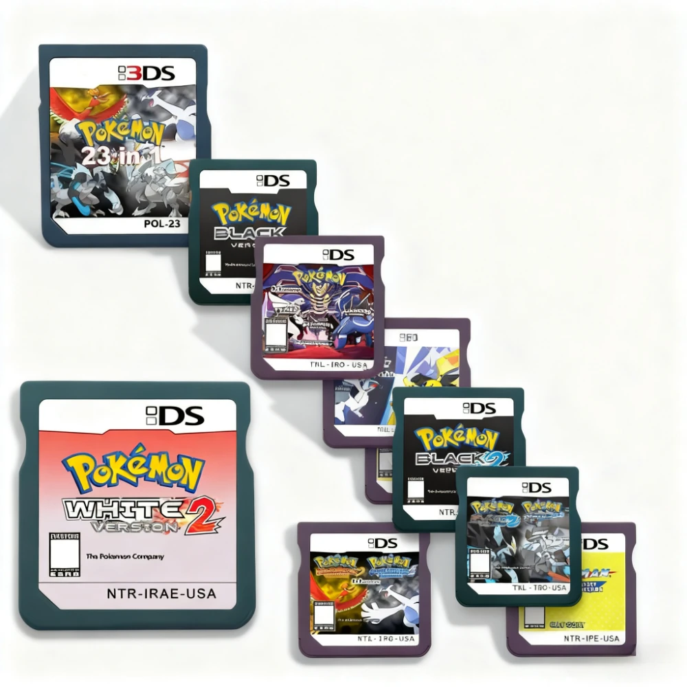 DS-Videospiel-Cartridge (R4-Speicherkartenversion) HeartGold SoulSilver Schwarz Weiß für NDS/2DS/3DS/NDSL Image