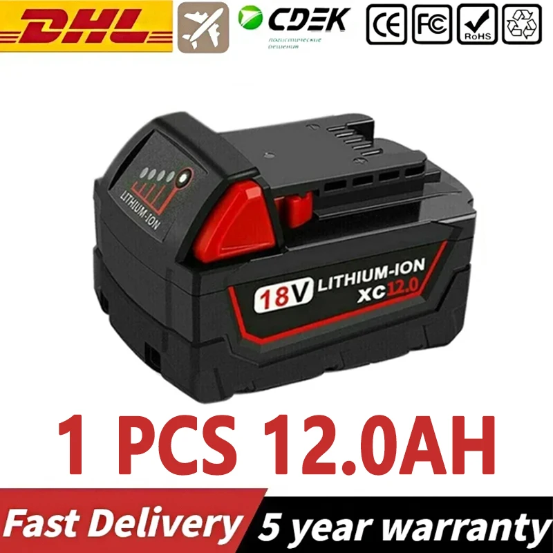 Für Milwaukee M18 M18B6 18V XC 9Ah 6Ah Li-Ion Akku 48-11-1860/Ladegerät wiederaufladbare Batterie Image