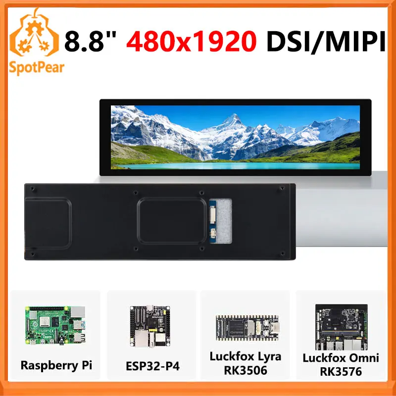 Raspberry Pi 8,8 Zoll DSI MIPI LCD Touchscreen-Display 8,8 Zoll 480x1920 Für Luckfox Lyra RK3506/ESP32-P4/Luckfox Omni3576 Image