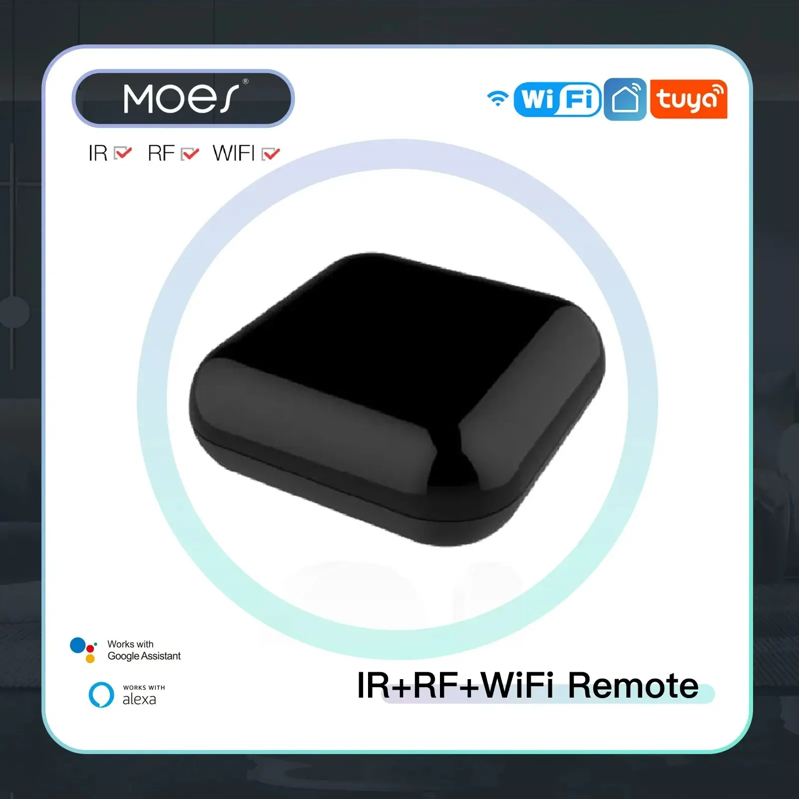 Moes tuya wifi ir rf fernbedienung für klimaanlage tv universal infrarot fernbedienung arbeitet mit alexa, google home Image