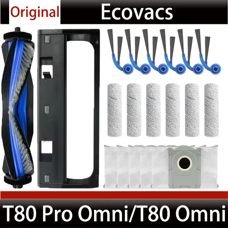Original Ecovacs T80 Pro Omni Staubsaugerzubehör: T80 Omni Hauptbürstenabdeckung, Staubbeutel, Seitenbürste, Rollenverbrauchsmaterialien Image