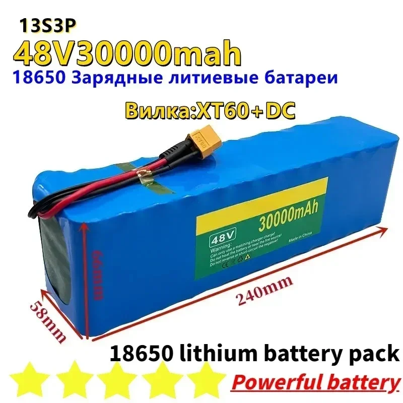 Neuer 13S3P 48V 30Ah Lithium-Ionen-Akku 48V 30000mAh 1000W für 54,6V Elektro-Hochleistungsbatterie mit BMS Image
