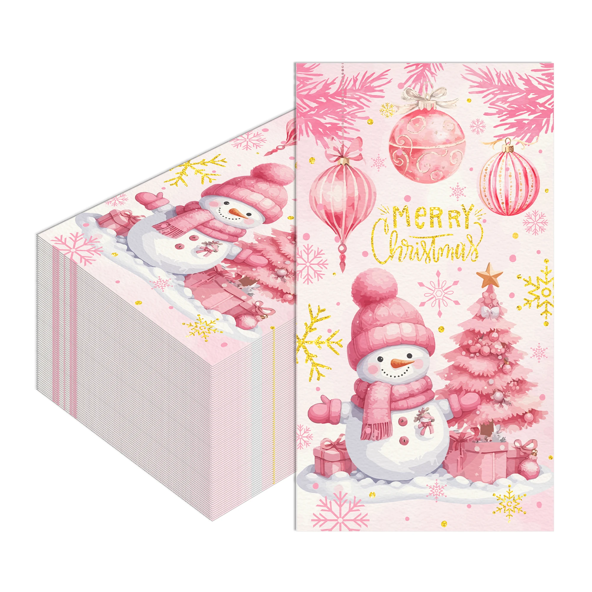 20/40/60 stücke Weihnachten Baum Schneemann Servietten Einweg Abendessen Papier Taschentücher Weihnachten Dekoration Für Weihnachten Party Liefert Image