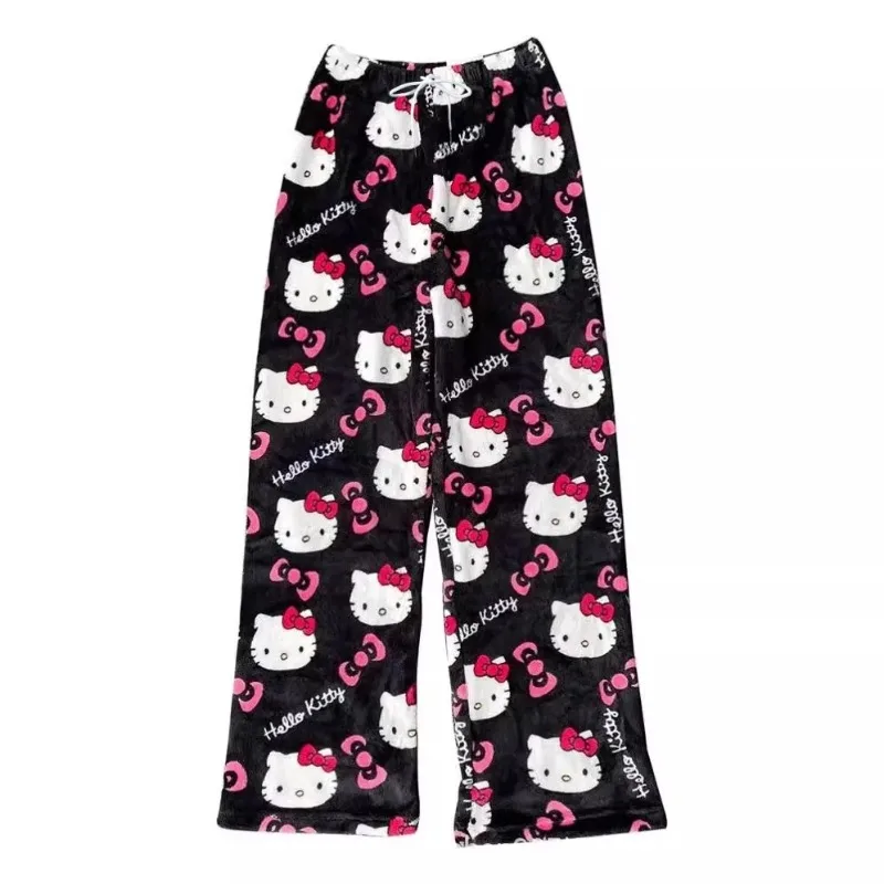 Nouveau Pantalon de Pyjama Hello Kitty 2026 pour Femme, Motif Anime, Dessin Animé, Vêtement de Nuit Confortable pour Couple, Tenue Décontractée à Domicile