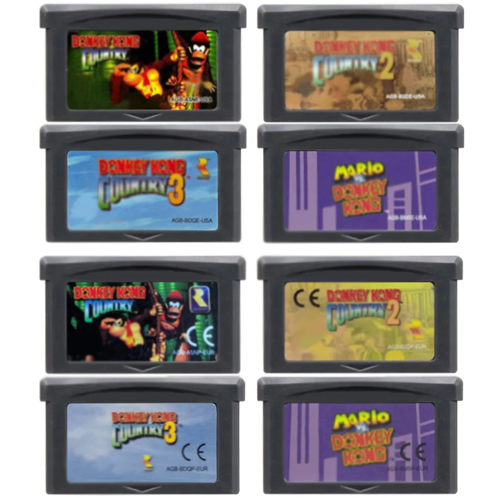Cartouche de jeu vidéo GBA 32 bits, carte de console de jeu vidéo Donkey Kong Vs. Donkey Kong Country pour GBA/SP/DS
