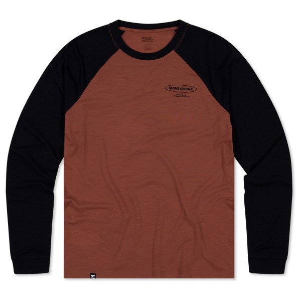 Mons Royale - Icon Merino Air-Con Raglan - Merinoshirt Gr M schwarz