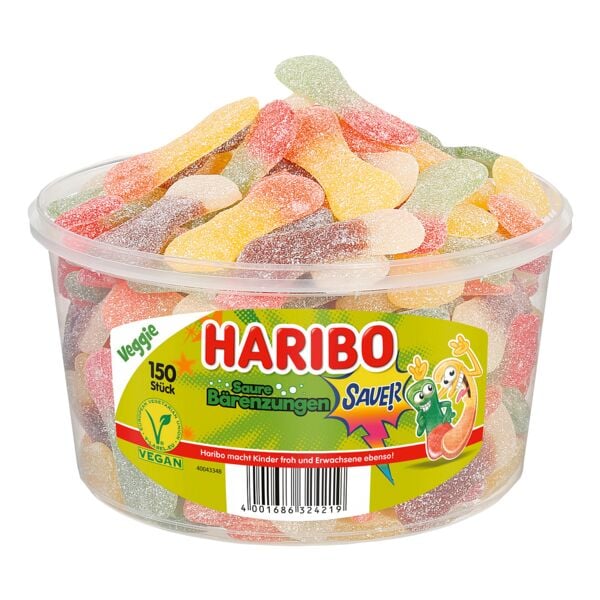 Haribo Fruchtgummi »Bärenzungen« vegan gelb Image