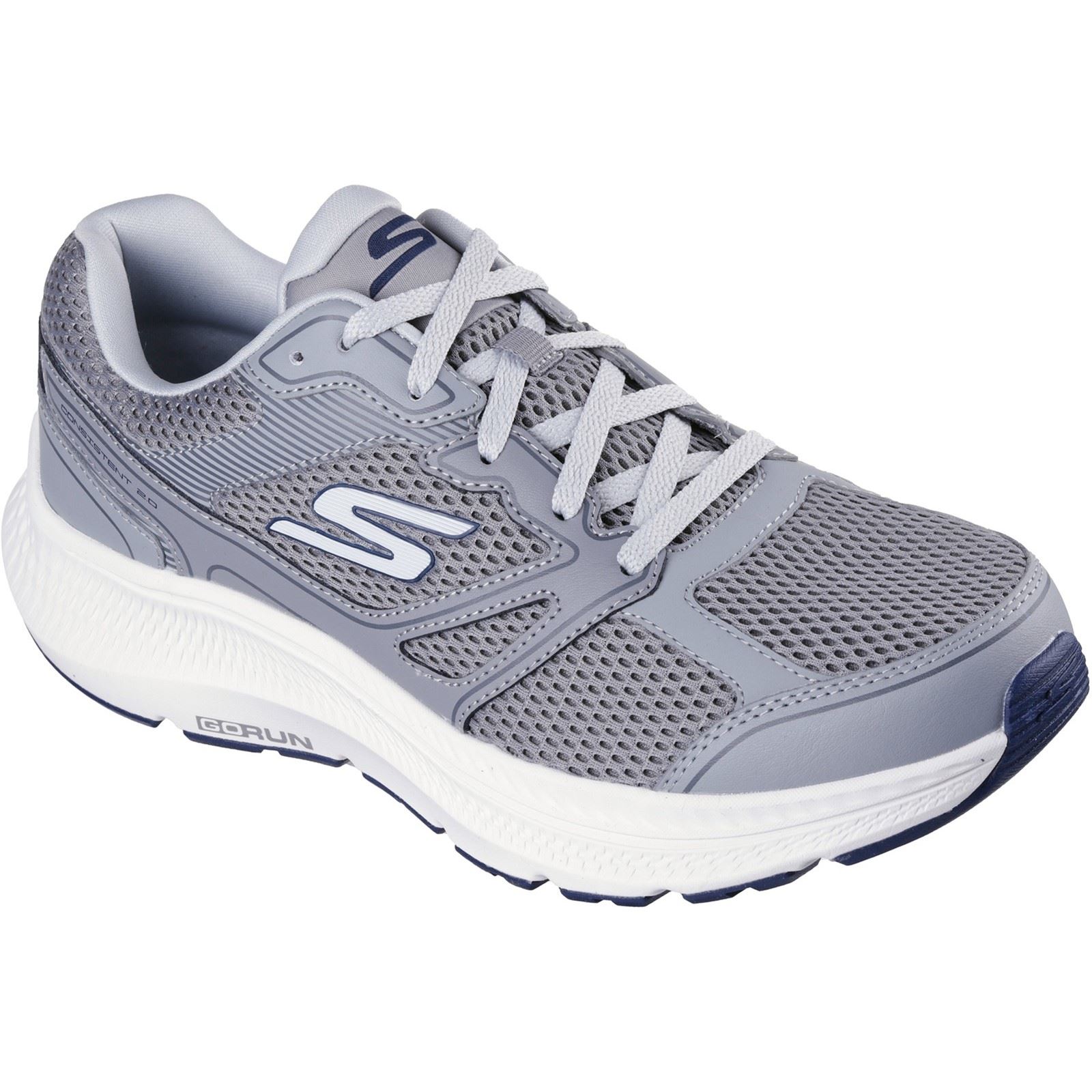 Skechers Go Run Consistent 2.0 Mapleton Leder Herren Graue Sportschuhe